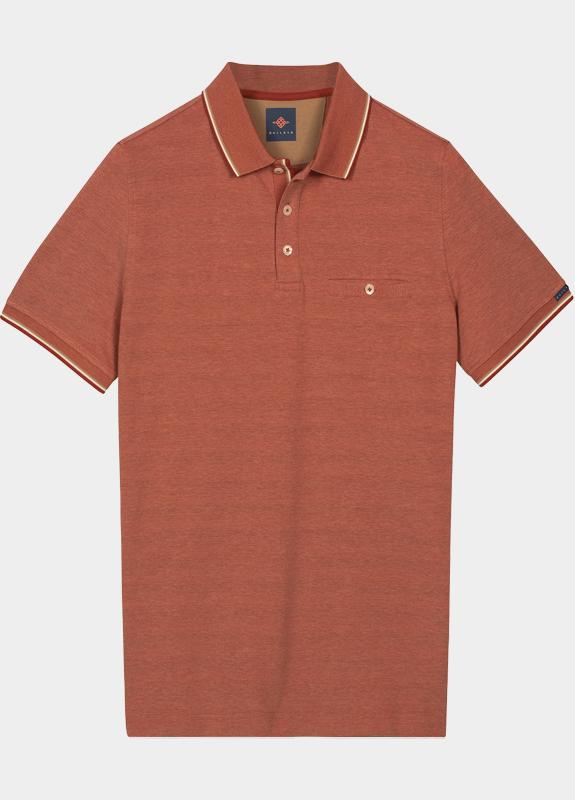 Baileys Polo heren Oranje Poloshirt 2-tone Oxford Pique 615205/34