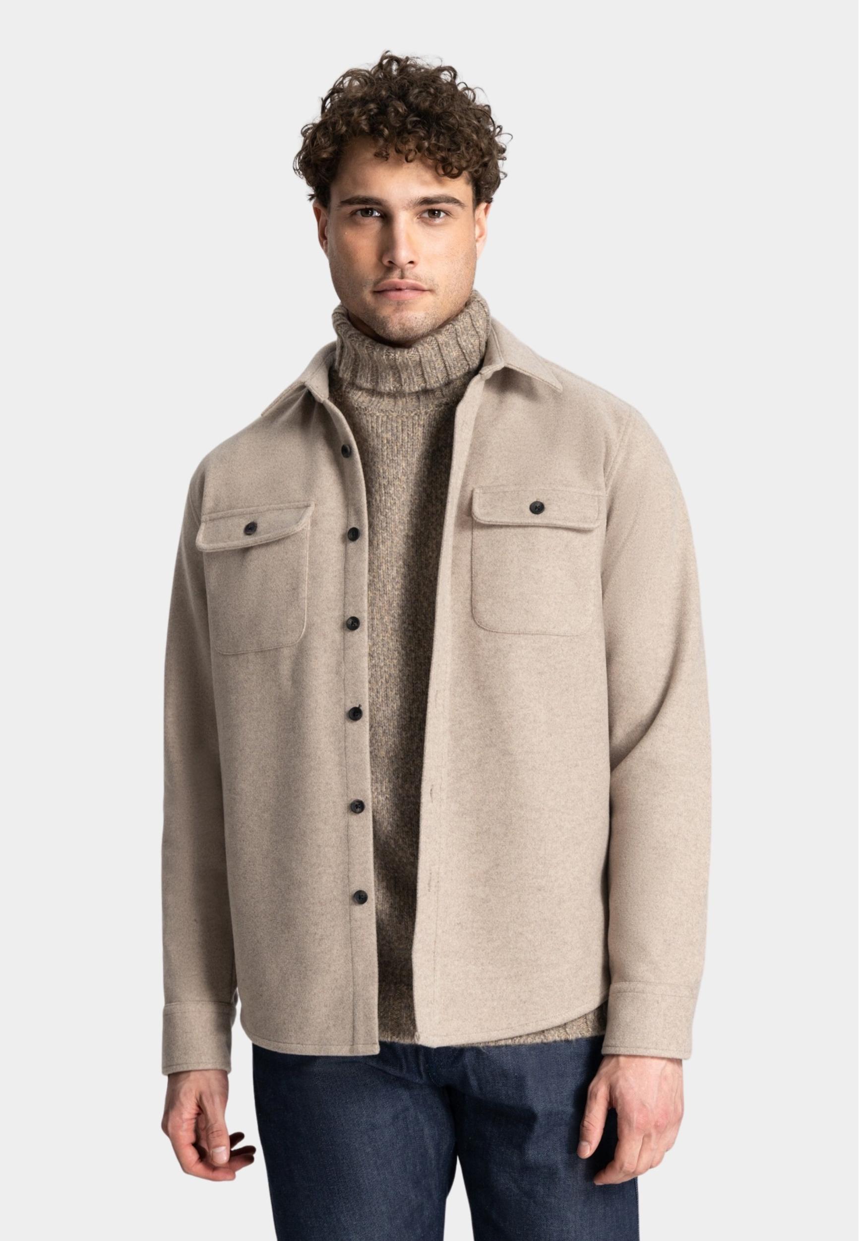 Dstrezzed Casual hemd lange mouw Beige Ulrik Overshirt 303776/265
