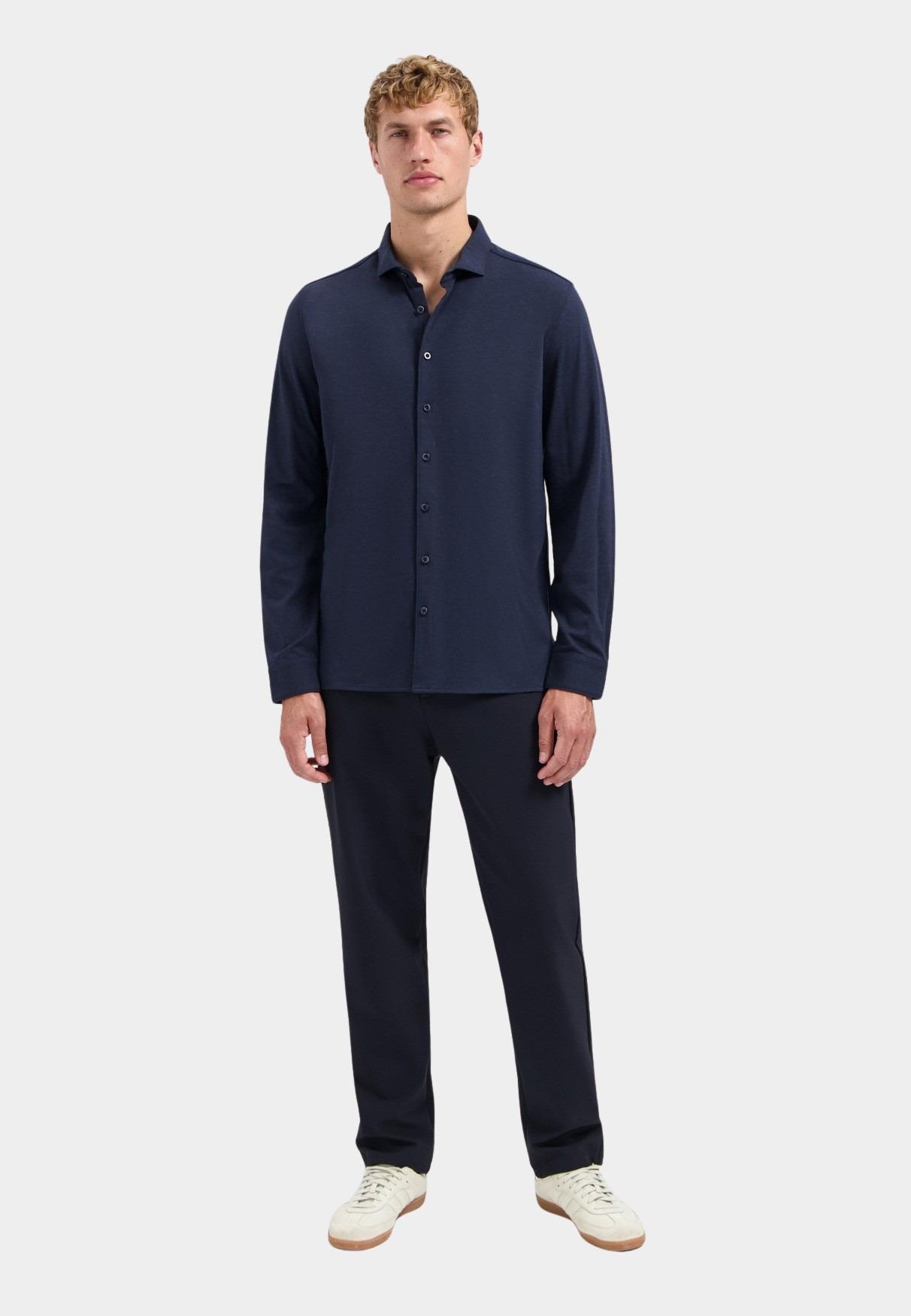 No Excess Casual hemd lange mouw Blauw  N4180/078