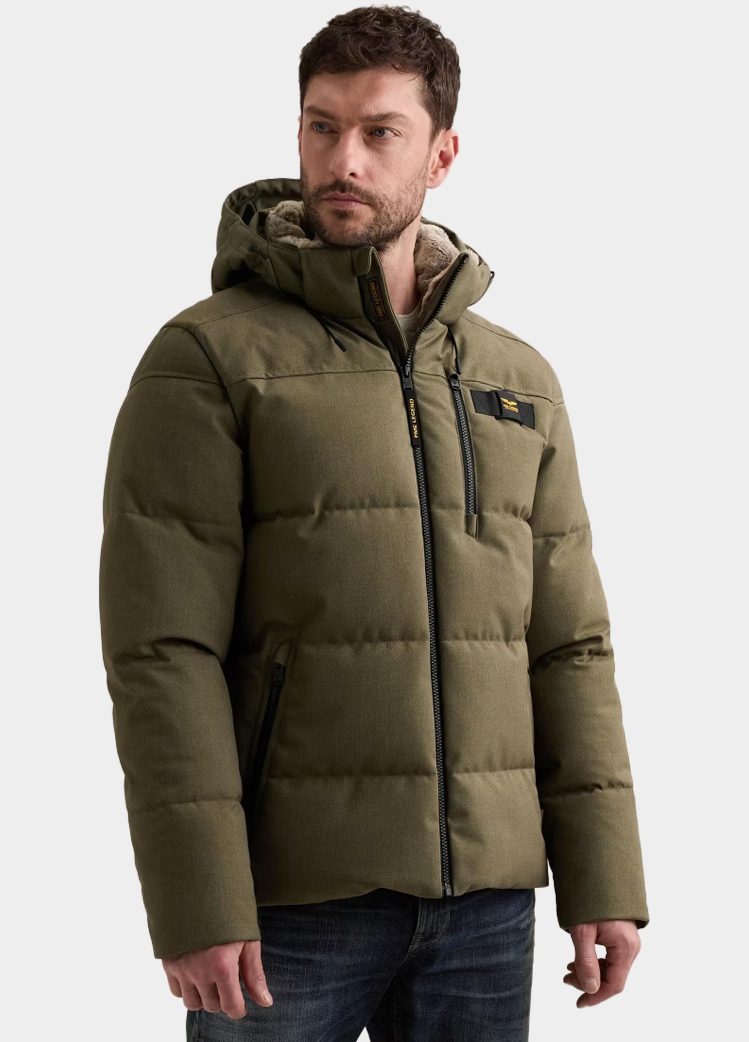 PME Legend Winterjas heren Groen Semi long jacket YETCRAFT Mel PJA2609118/6485