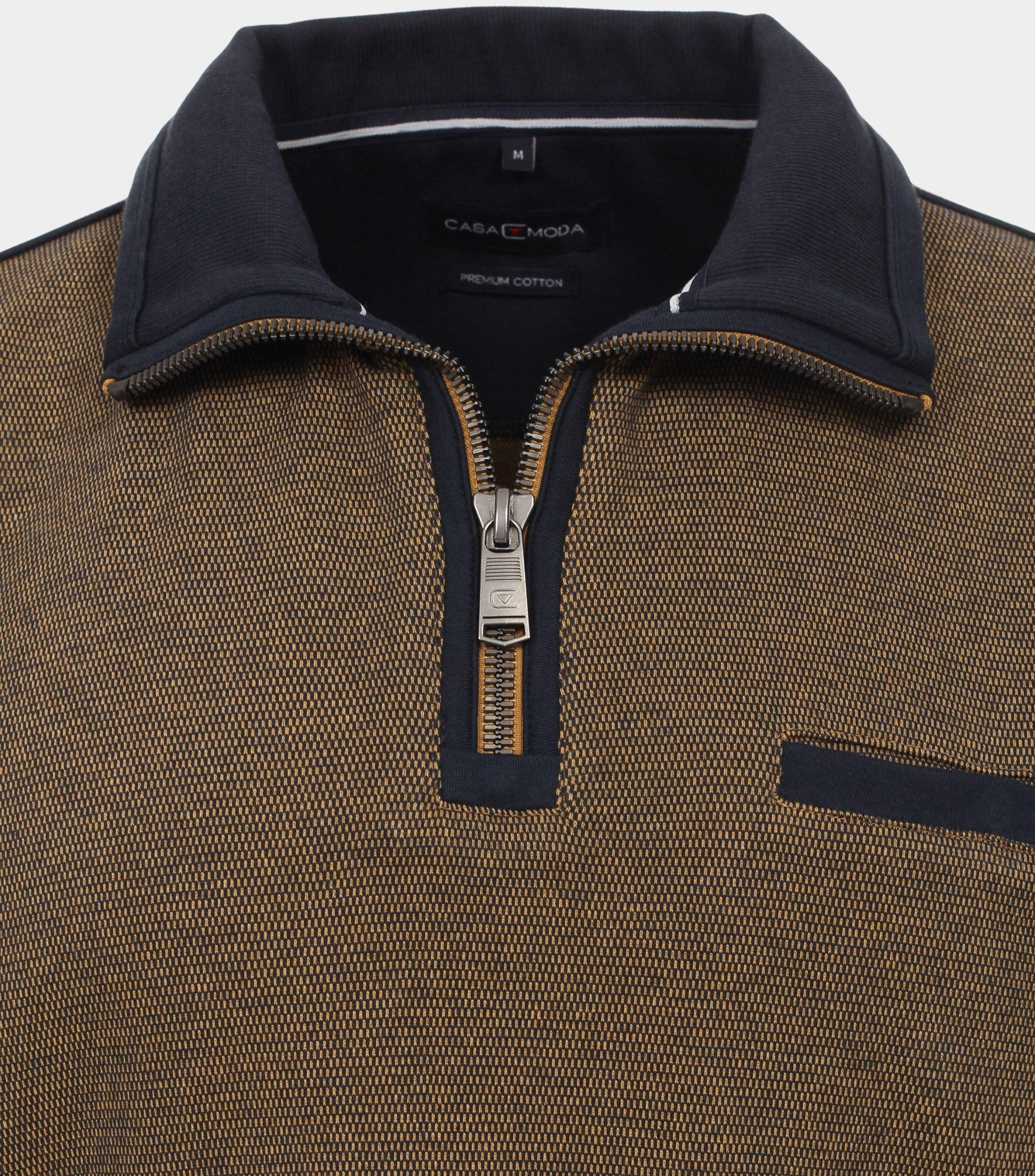 Casamoda Sweater Geel SNOS Sweatshirt mit Zip 413572800/539