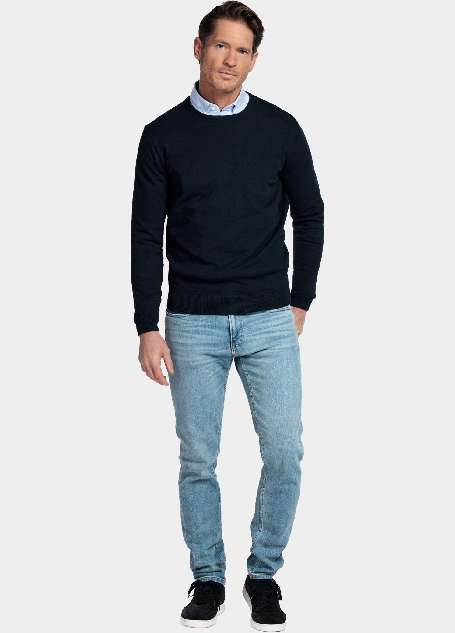 Baileys Pullover Blauw Crew Neck Pullover  with low NOS8200/60