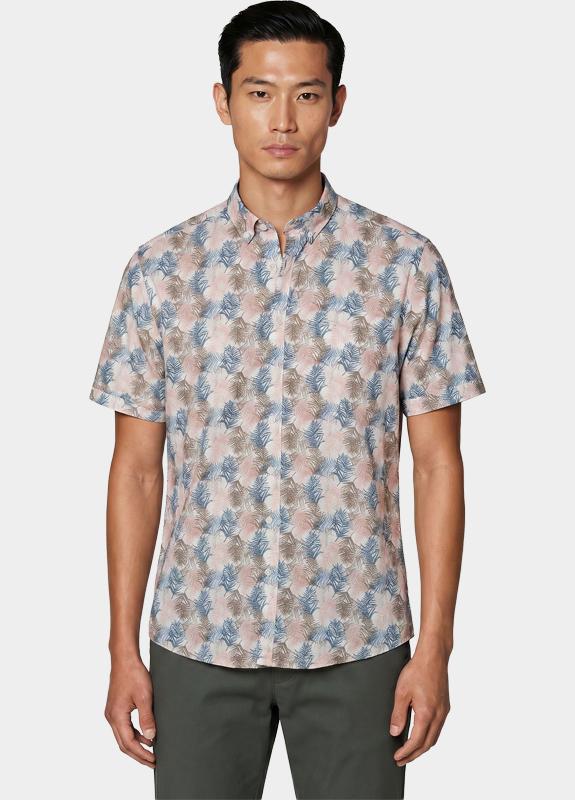 R.B. Boston overhemd korte mouw heren Multi Marshall SS Button Down 616670/326