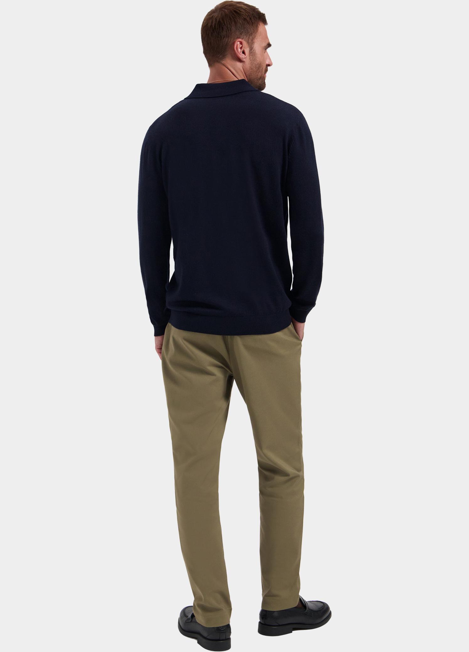 Dstrezzed Polo lange mouwen heren Blauw Destin Button Polo 406078/649