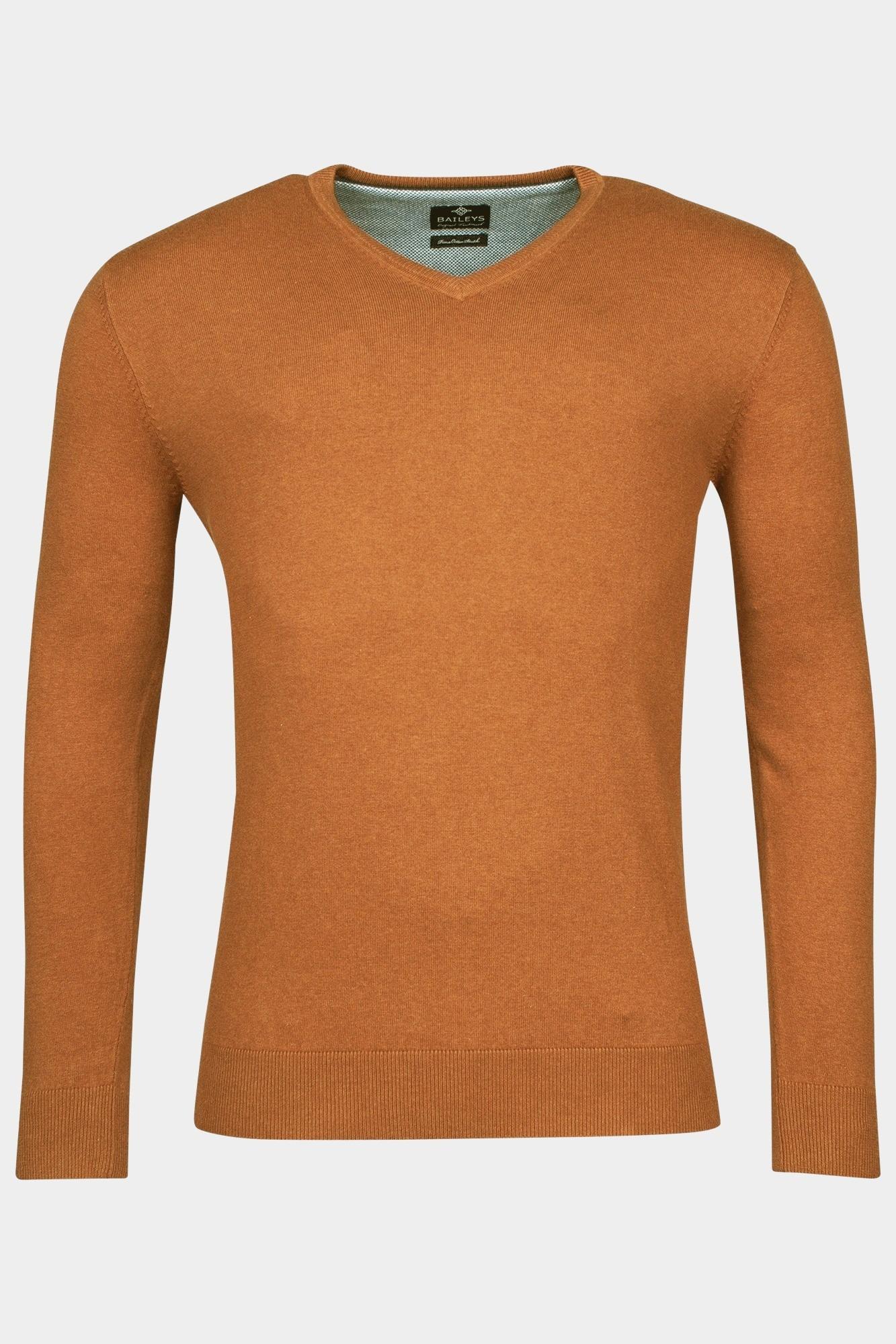 Baileys Pullover Oranje V-Neck Pullover 12gg singel k 418100/285