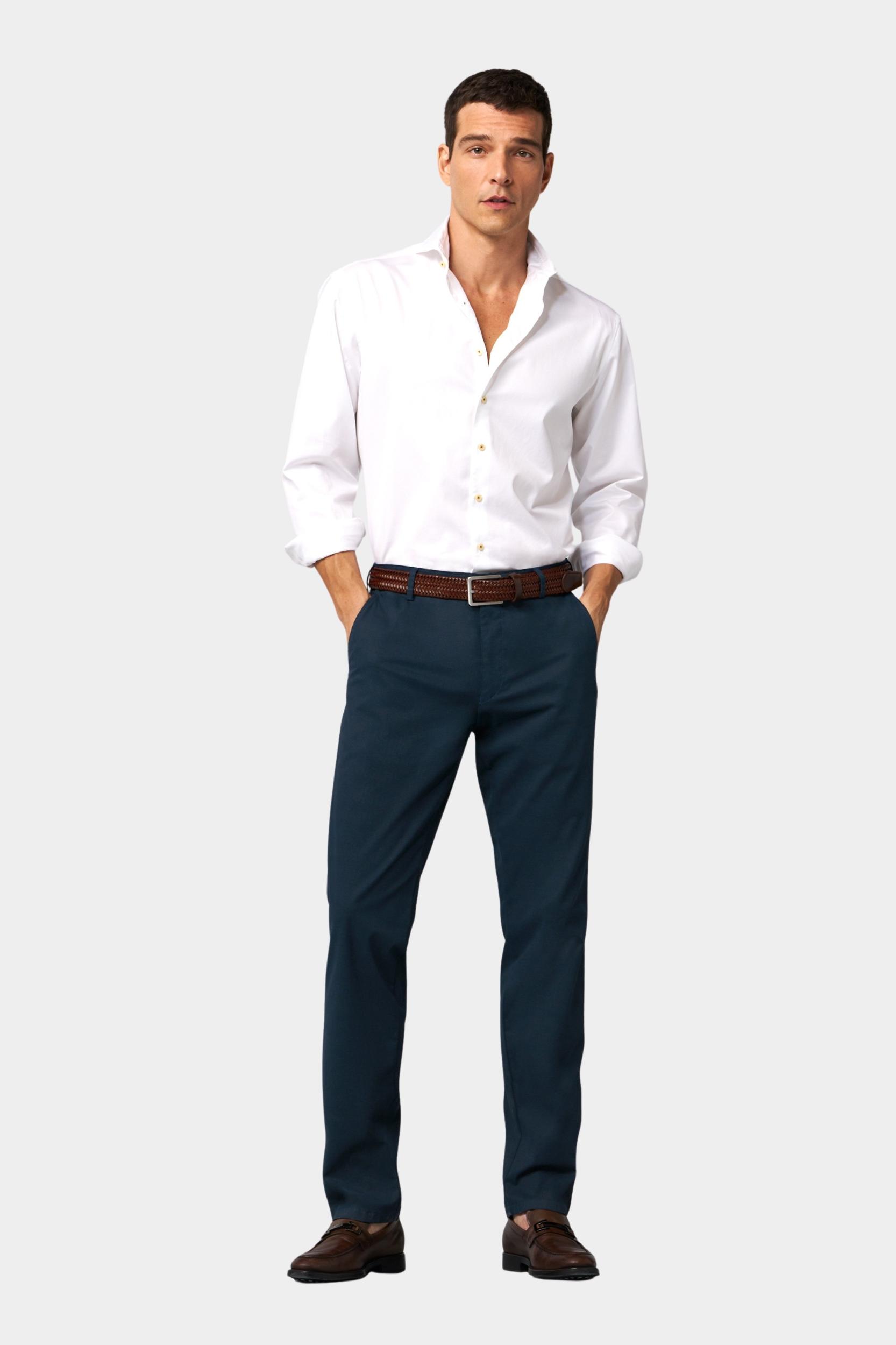 Meyer Katoenen Broek Blauw BONN Art.1-5055 1021505500/18