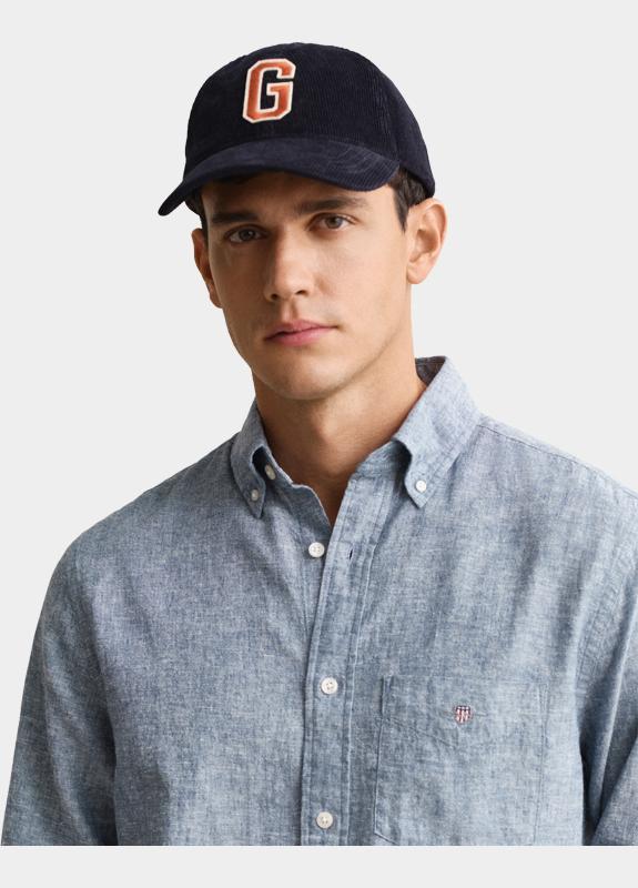 Gant Overhemd heren Blauw Overoverhemd van linnenmix 3250082/442