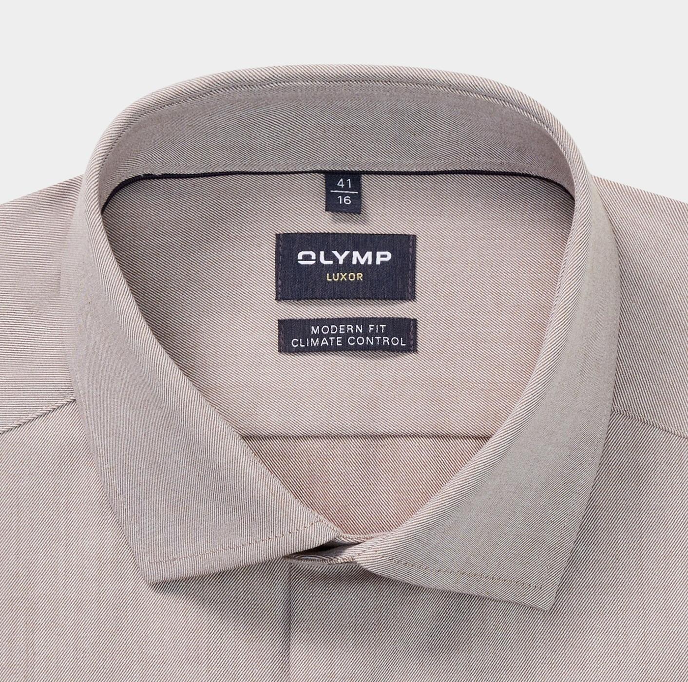 Olymp Business hemd lange mouw Bruin Luxor CC 123024/27