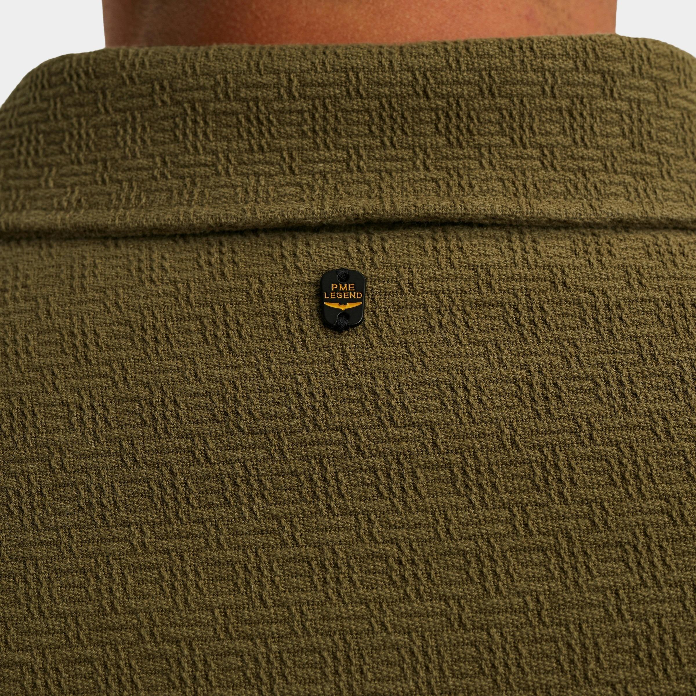 PME Legend Casual hemd lange mouw Groen LONG SLEEVE SHIRT Bold Waffle PSI2510214/6389