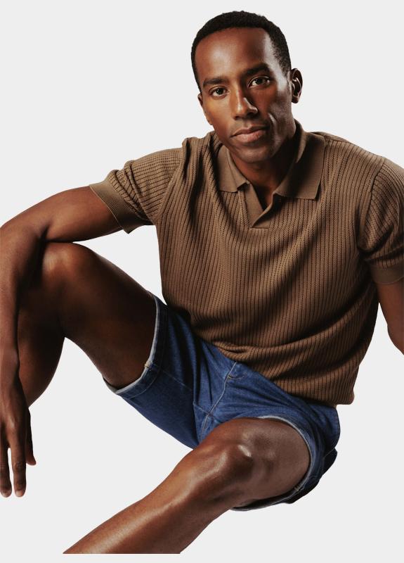 Born With Appetite Polo heren Bruin Richard Knitted Polo Ss Halfz BWA26106RI21/2002