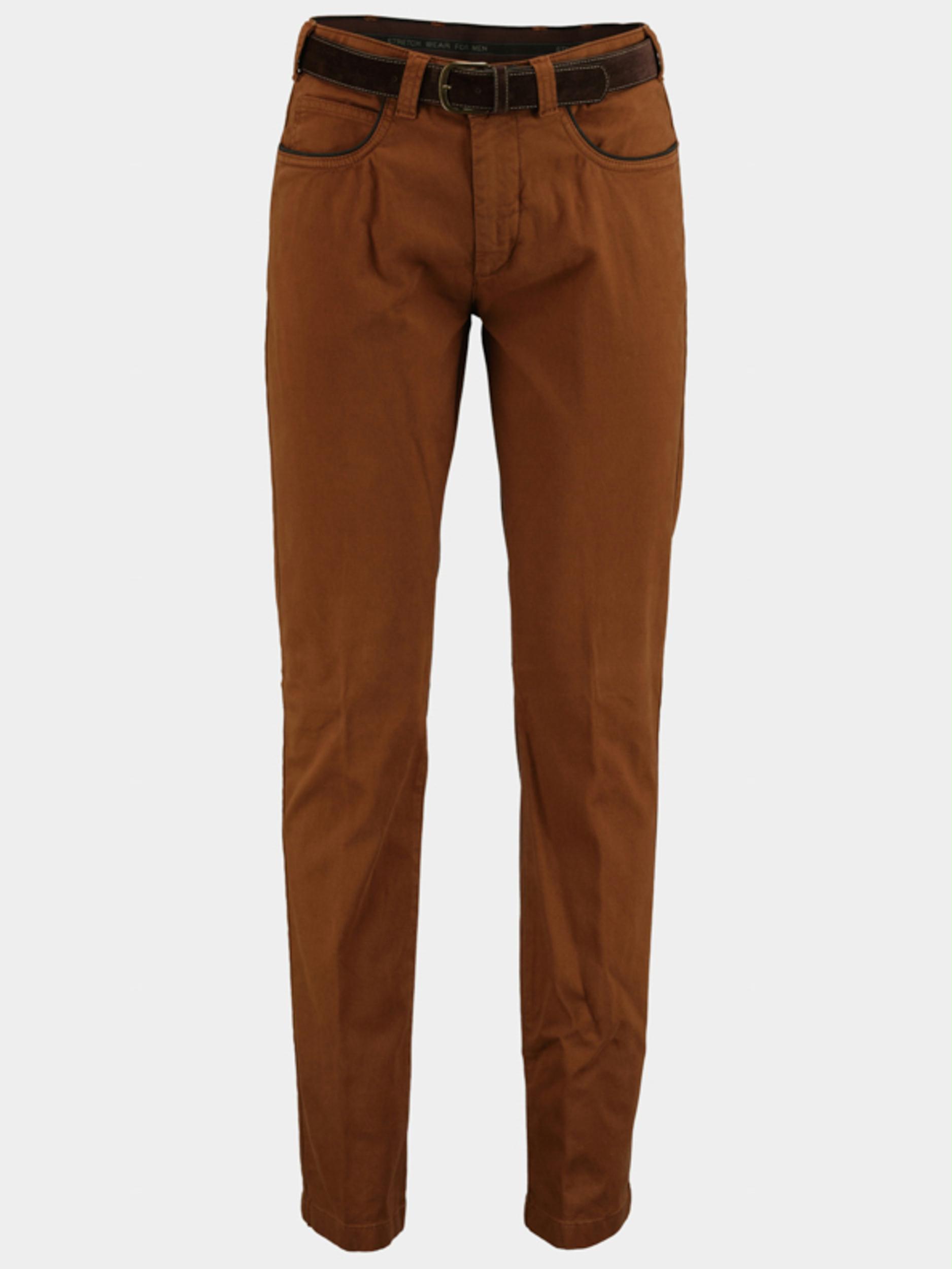 Cornalli Katoenen Broek Bruin Chino met ronde zak bruin 2Q.1818/031