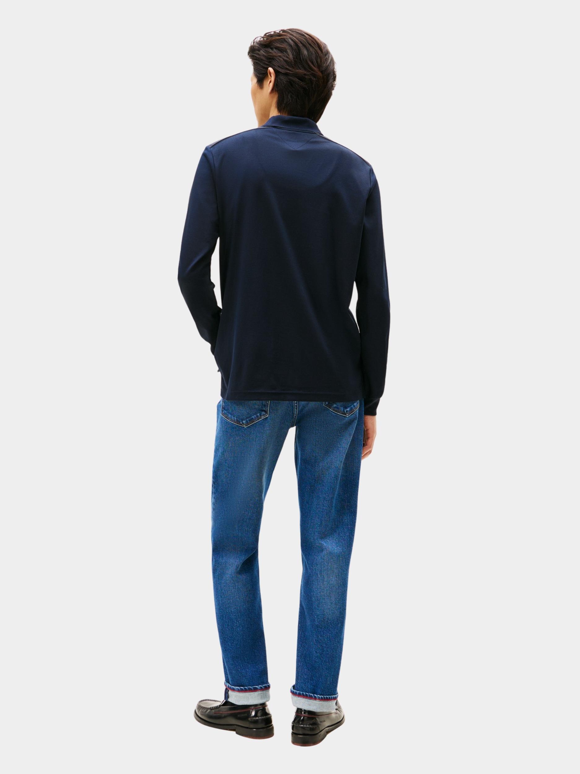 Tommy Hilfiger Polo lange mouw Blauw MIXED MEDIA REG POLO MW0MW42078/DW5