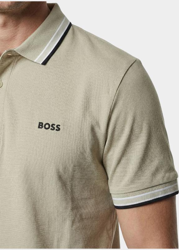 BOSS Green Polo korte mouw Beige Paddy 10241663 01 50469055/276