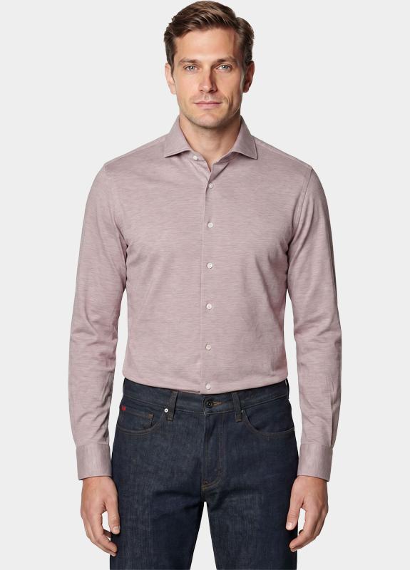 Profuomo Zakelijk overhemd heren Rood Knitted PPXH10022/D