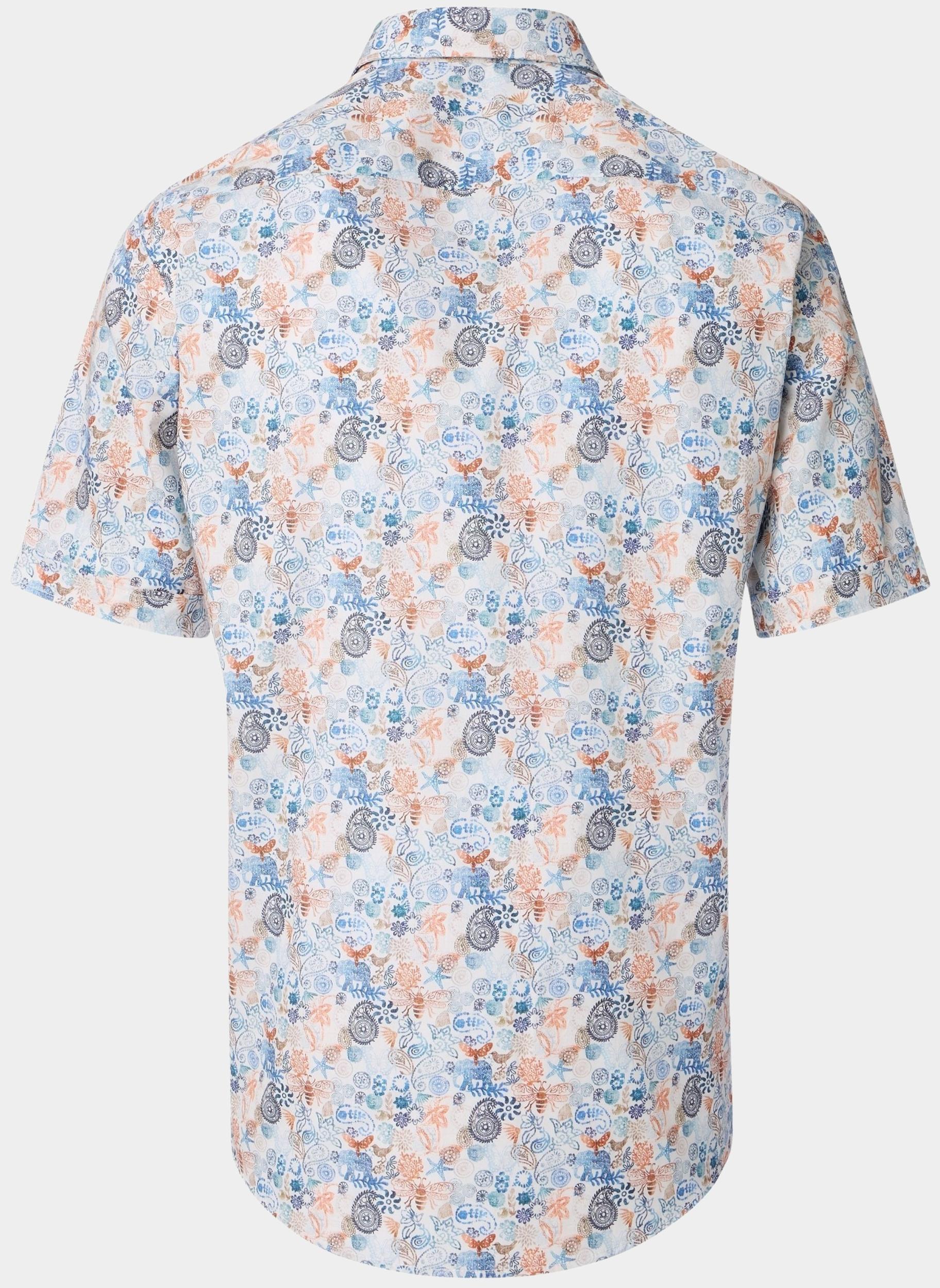 Casamoda Casual hemd korte mouw Blauw Kent Casual Fit 1/2Arm 954393400/100