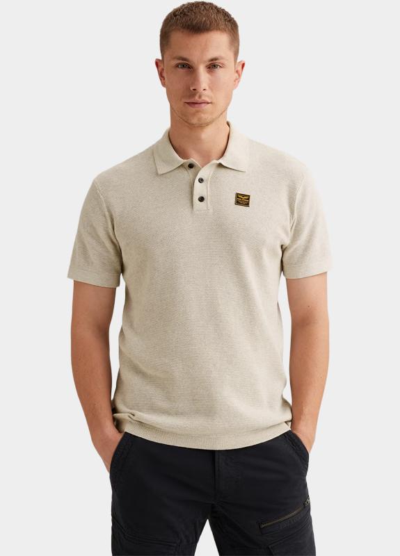 PME Legend Polo korte mouw Beige Short sleeve polo cotton stru PPSS2602853/910