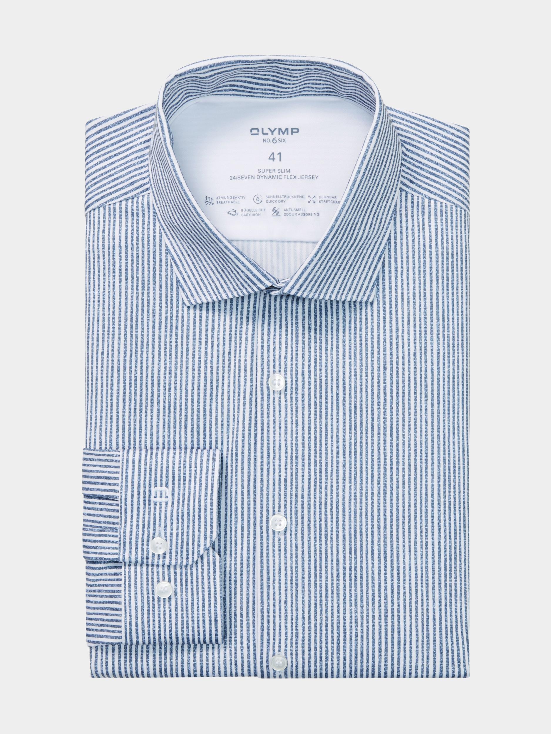 Olymp Business hemd lange mouw Blauw 253084-Hemden 253084/18