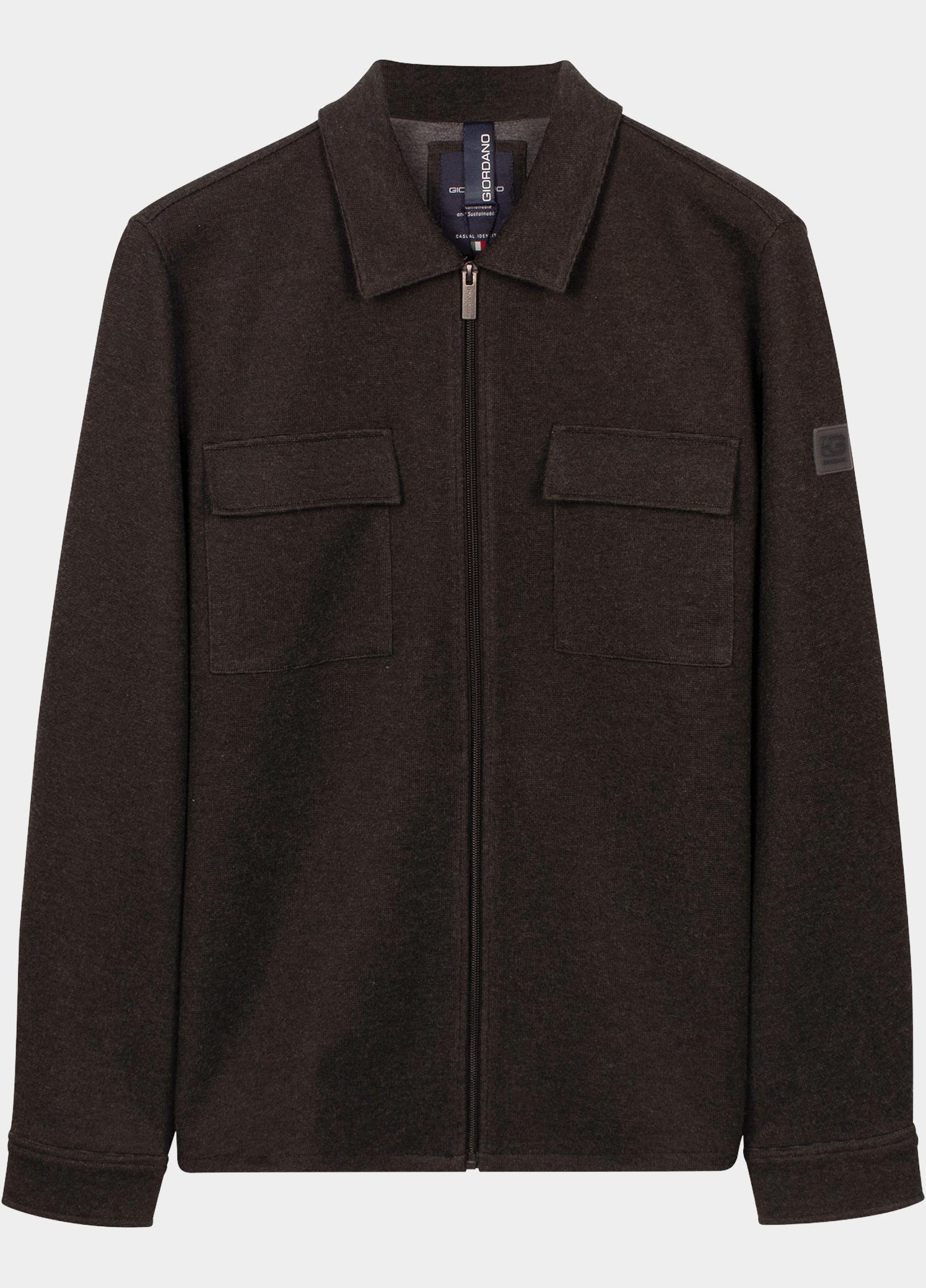 Giordano Vest heren Bruin Carissio Wool Mix Jersey 627504/80