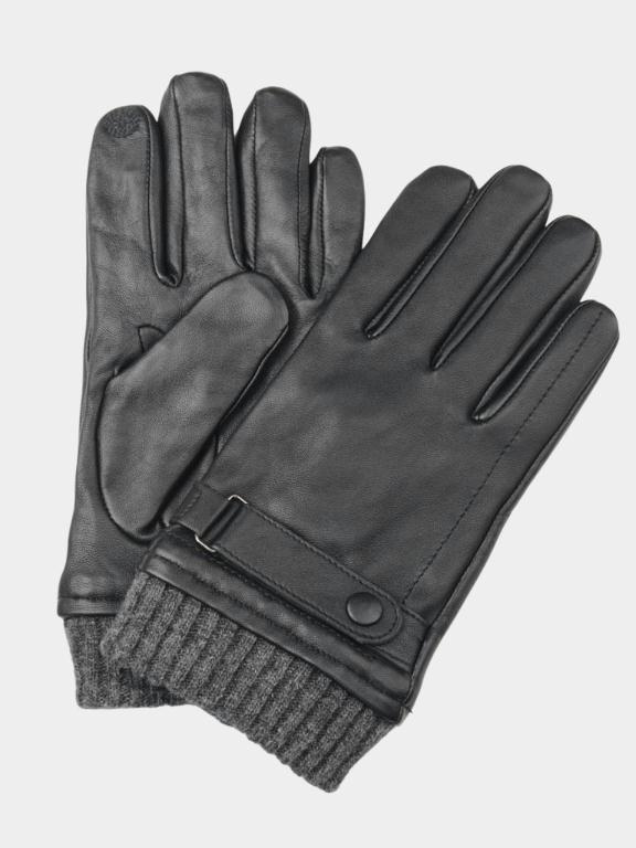 Bos Bright Blue Handschoenen Zwart leren handschoen zwart 19310GL01BO/990 black