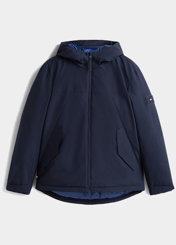 Tommy Hilfiger Winterjack Blauw TECH HOODED SHORT PADDED JACK MW0MW41363/DW5