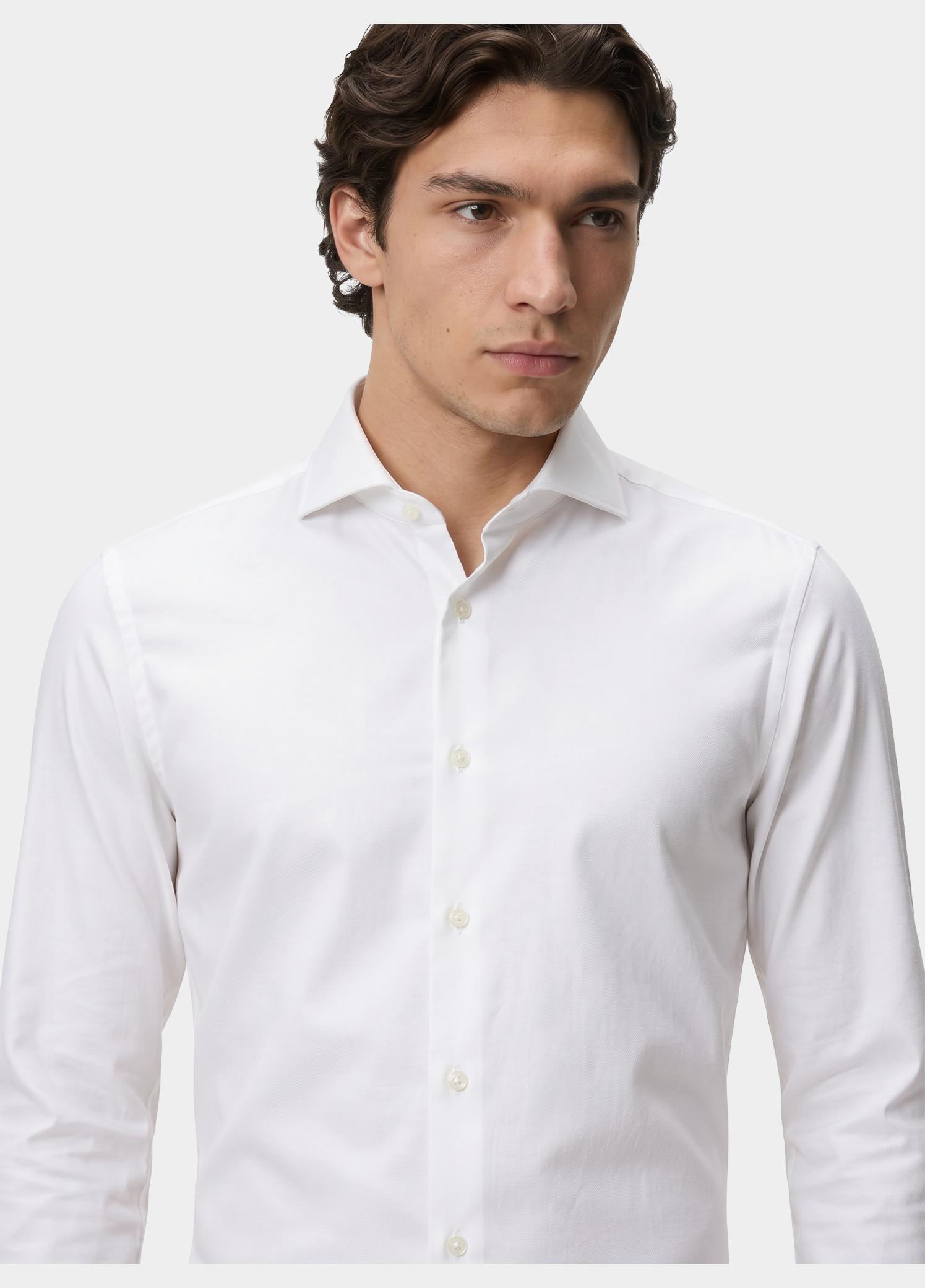Profuomo Zakelijk overhemd heren Wit Hux PP2H00008/D