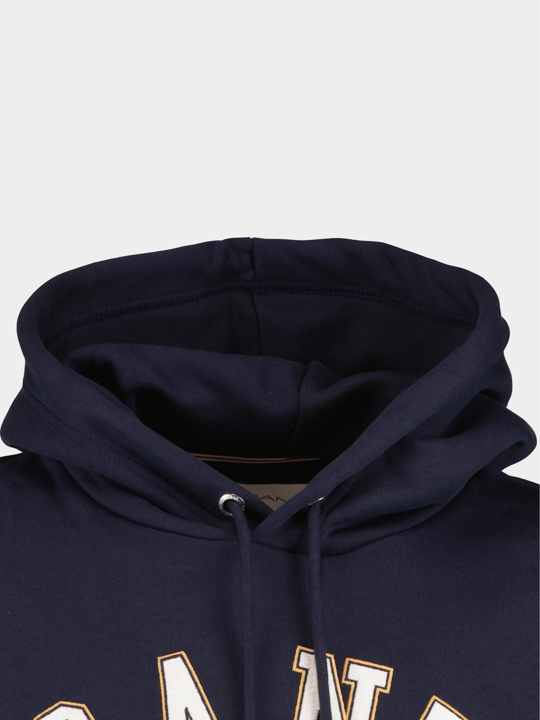 Gant Sweater Blauw Crest Sweat Hoodie 2006069/433