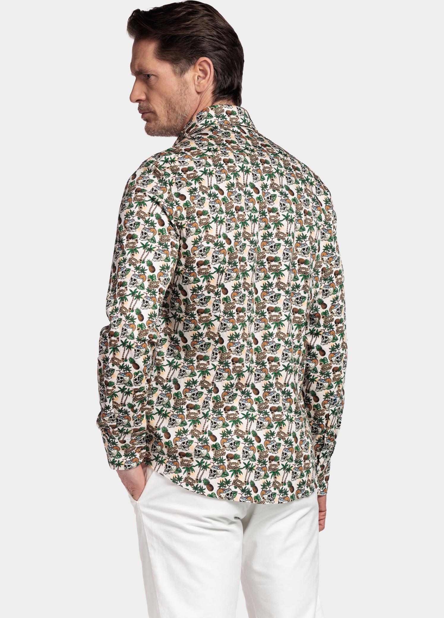 Giordano Overhemd heren Groen Maggiore Long Sleeve Semi Cut 617890/75