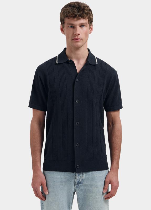 Dstrezzed Polo korte mouw Blauw Daxton Shirt 421160/649