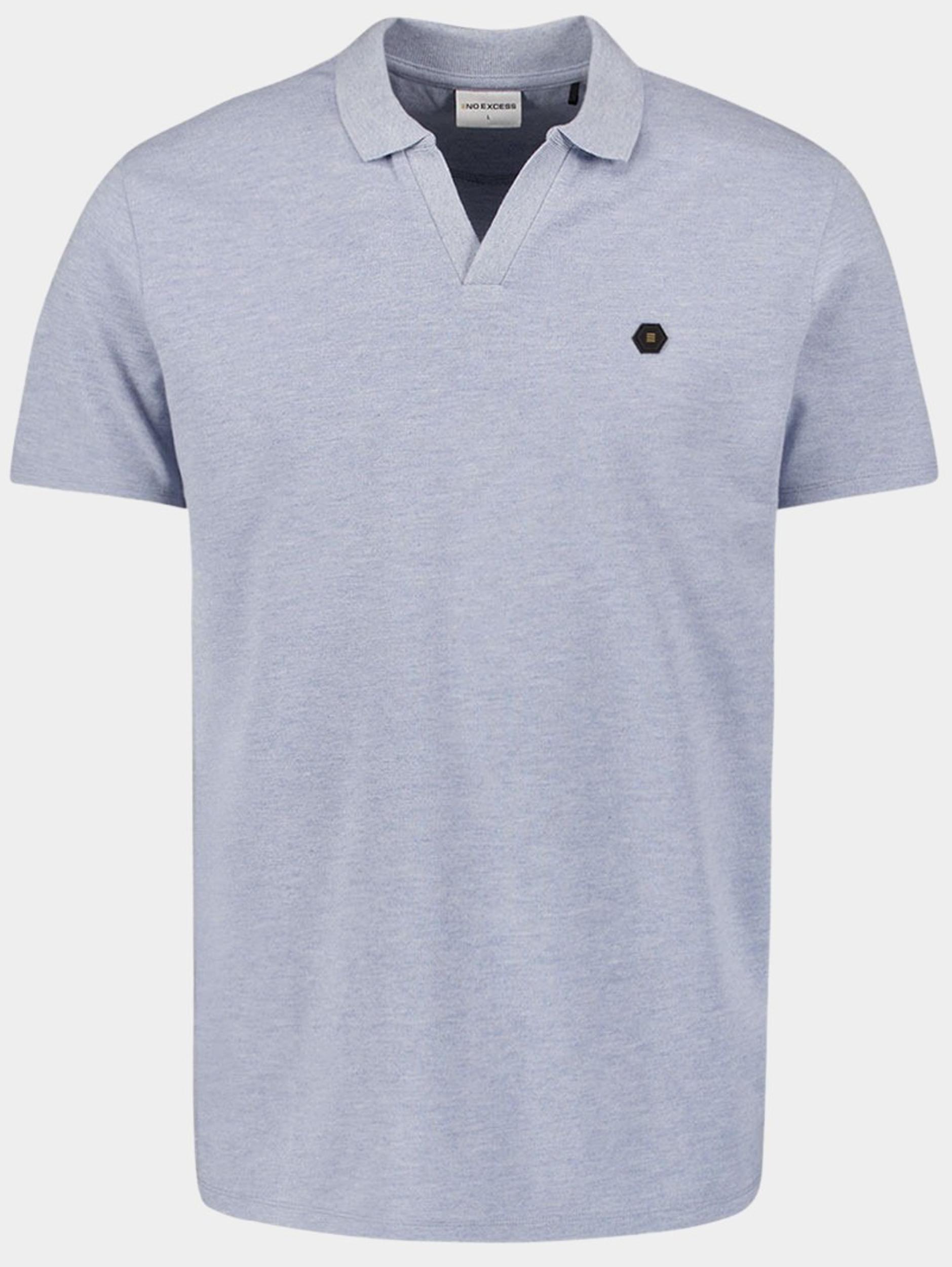 No Excess Polo korte mouw Blauw Polo V Melange 27390262/130