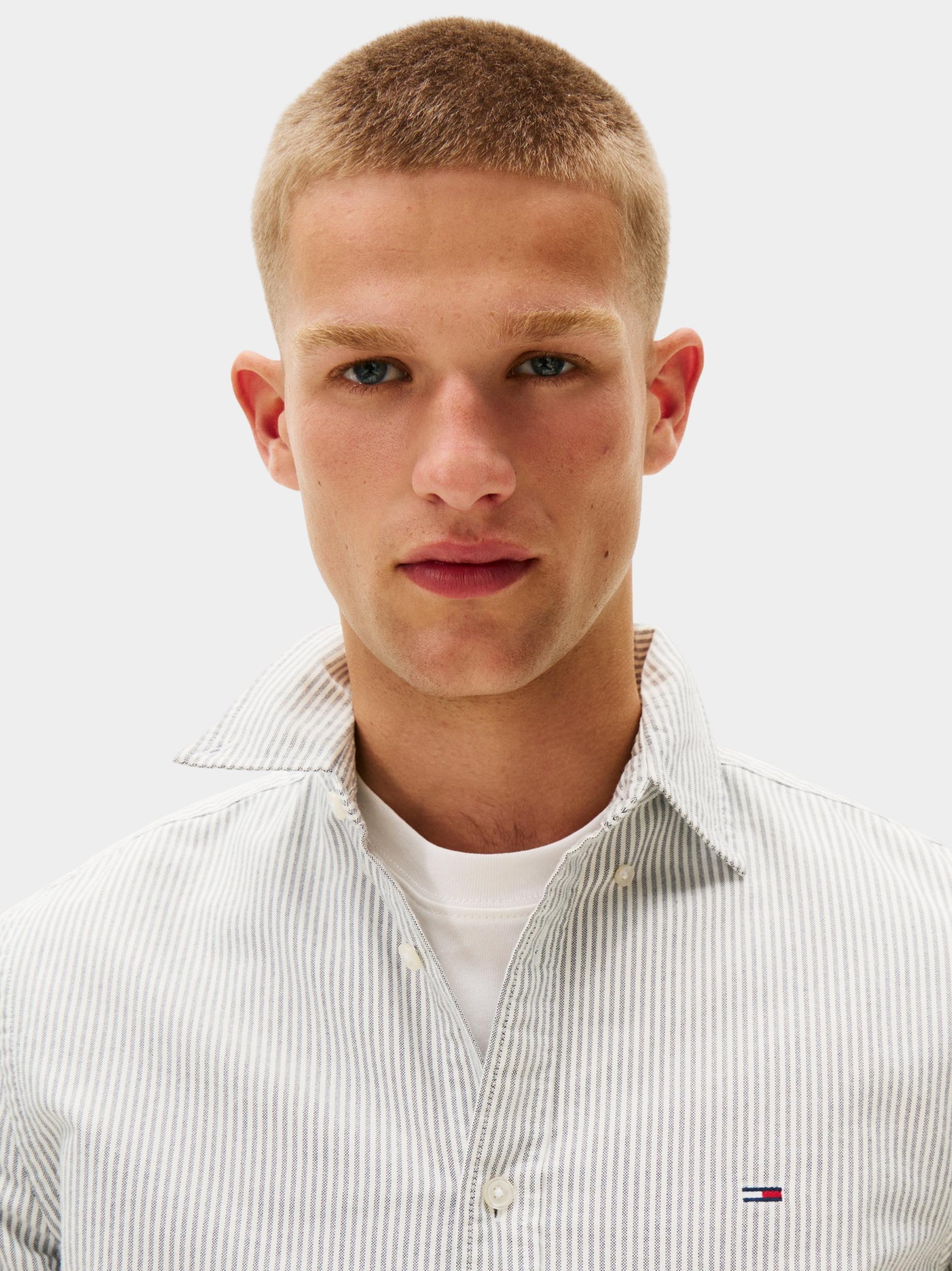 Tommy Jeans Casual hemd lange mouw Blauw TJM SLIM STRIPE OXFORD SHIRT DM0DM20668/0A6