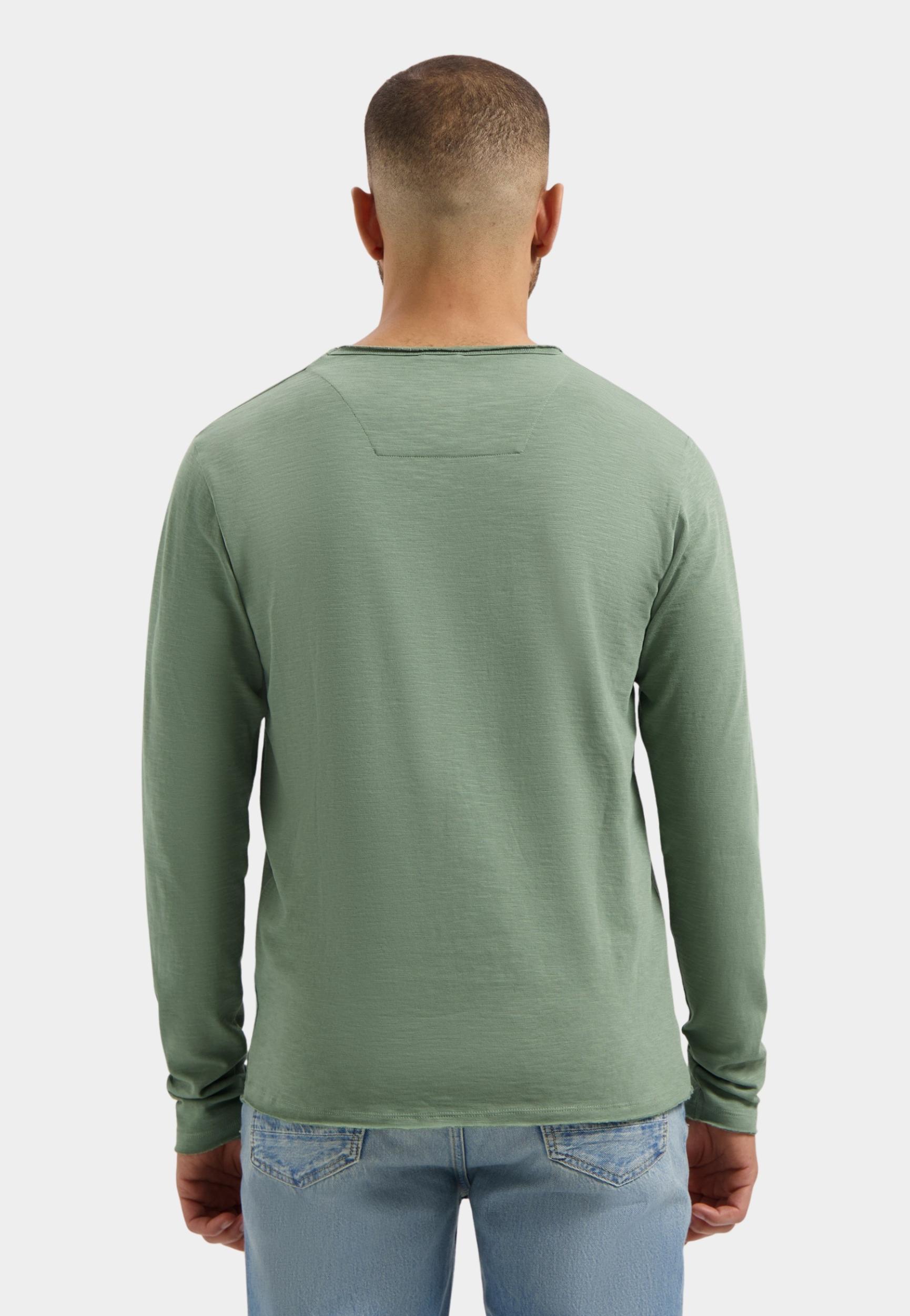 Dstrezzed T-shirt lange mouw Groen DS_Newman Crewneck 220030-AW25/544