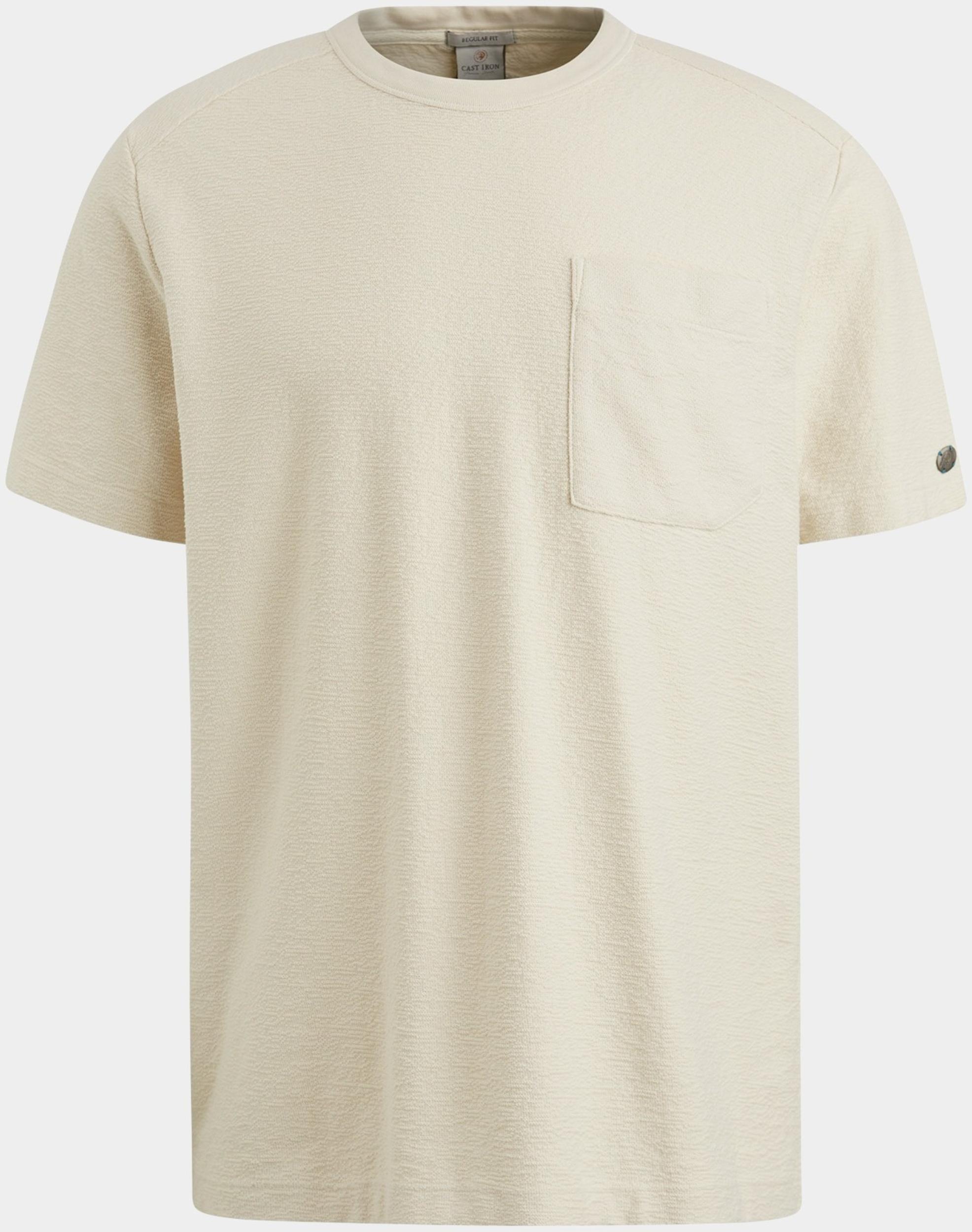 Cast Iron T-shirt korte mouw Beige Short sleeve r-neck regular f CTSS2502556/7165
