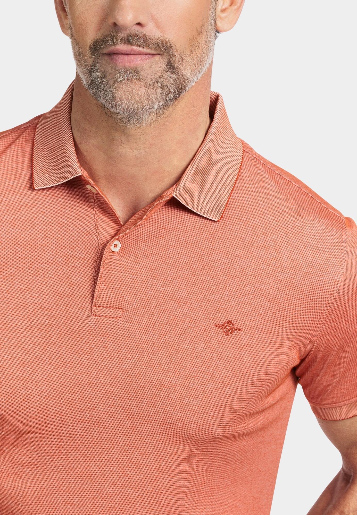 Baileys Polo korte mouw Oranje Poloshirt  2-tone Pique 415279/29