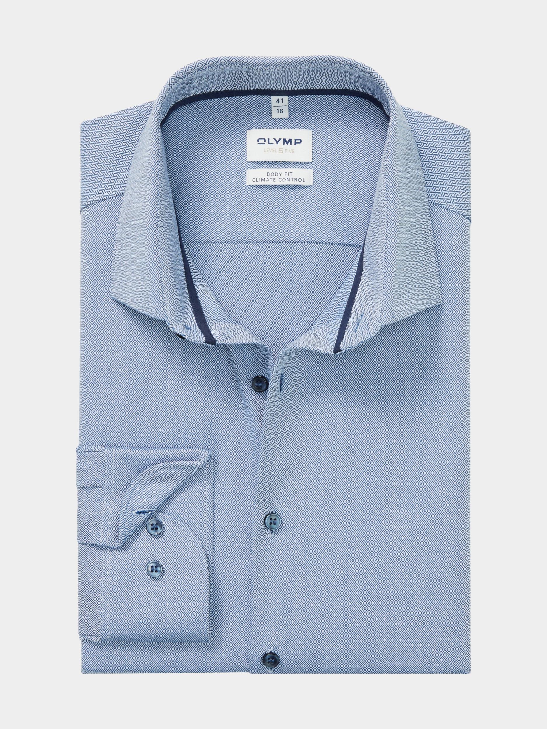 Olymp Business hemd lange mouw Blauw Level 5 CC 216684/18