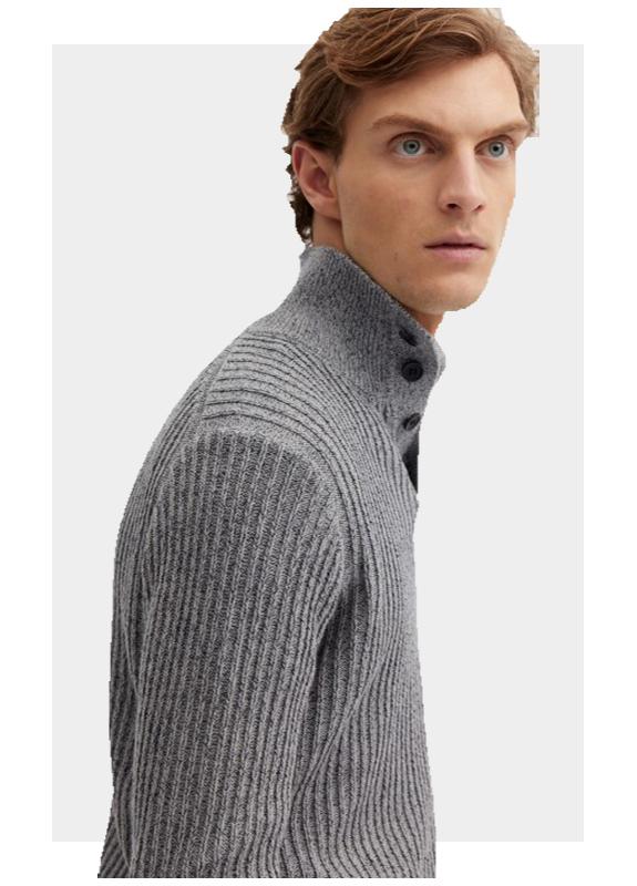 Basefield Pullover Grijs Troyer Pullover 219018510/848