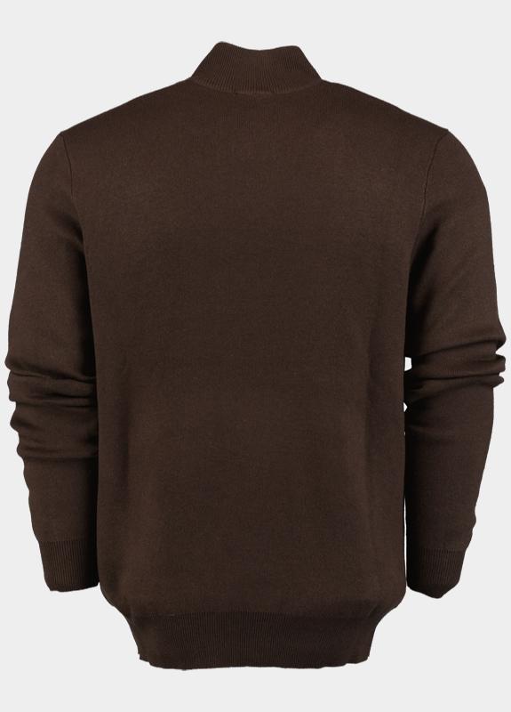 Bos Pullover Bruin Half Zip Polyblend 4053225/623