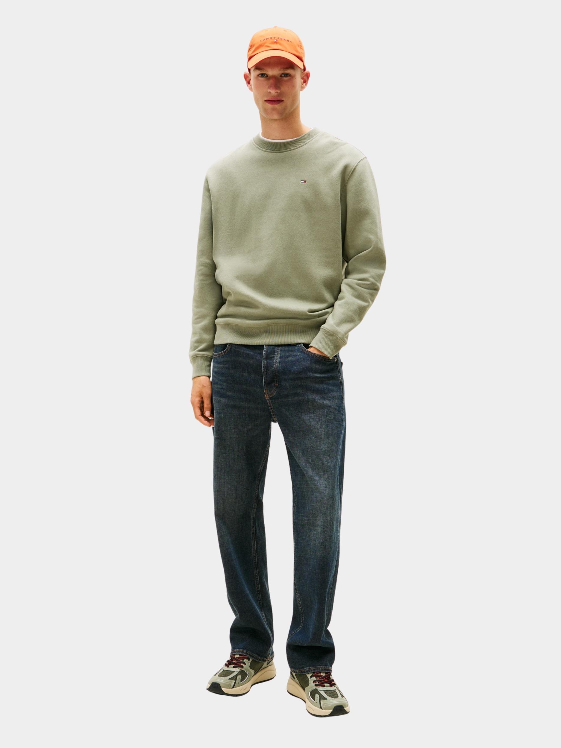 Tommy Jeans Pullover Groen TJM REG S FLAG CREW EXT DM0DM20741/M1L