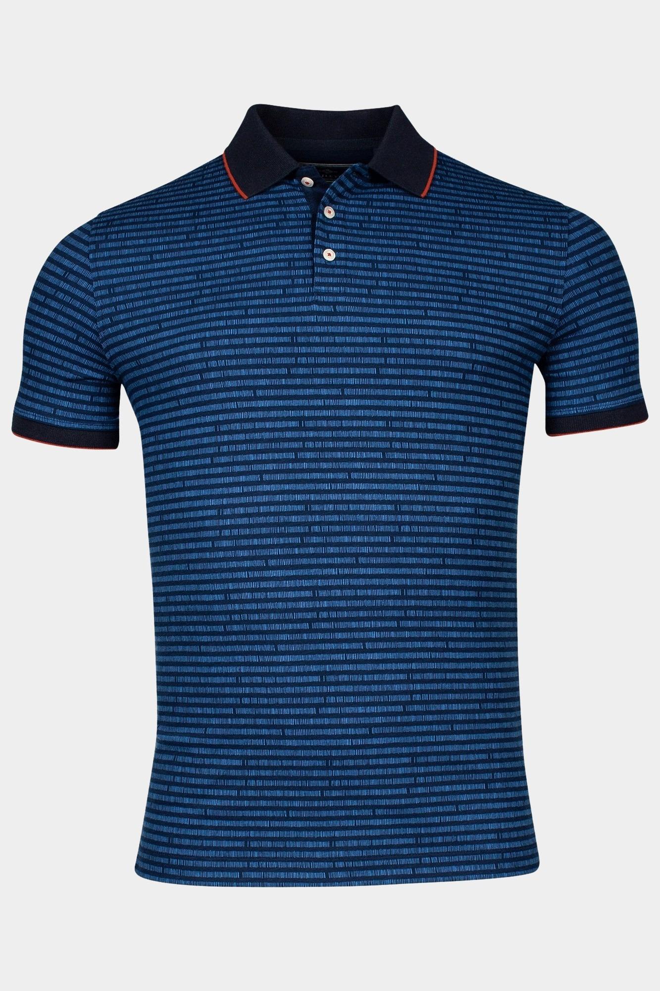 Baileys Polo korte mouw Blauw Poloshirt allover 1-color pri 415204/60