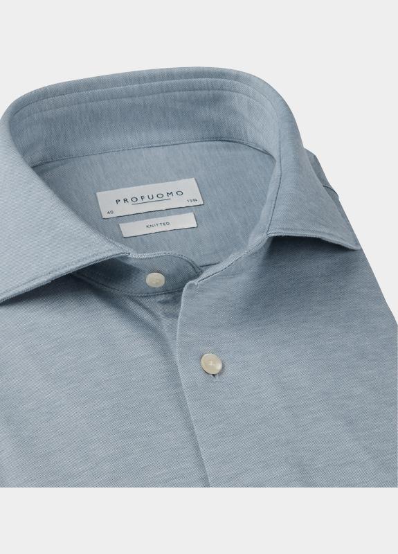 Profuomo Zakelijk overhemd heren Grijs Knitted PPXH10022/A