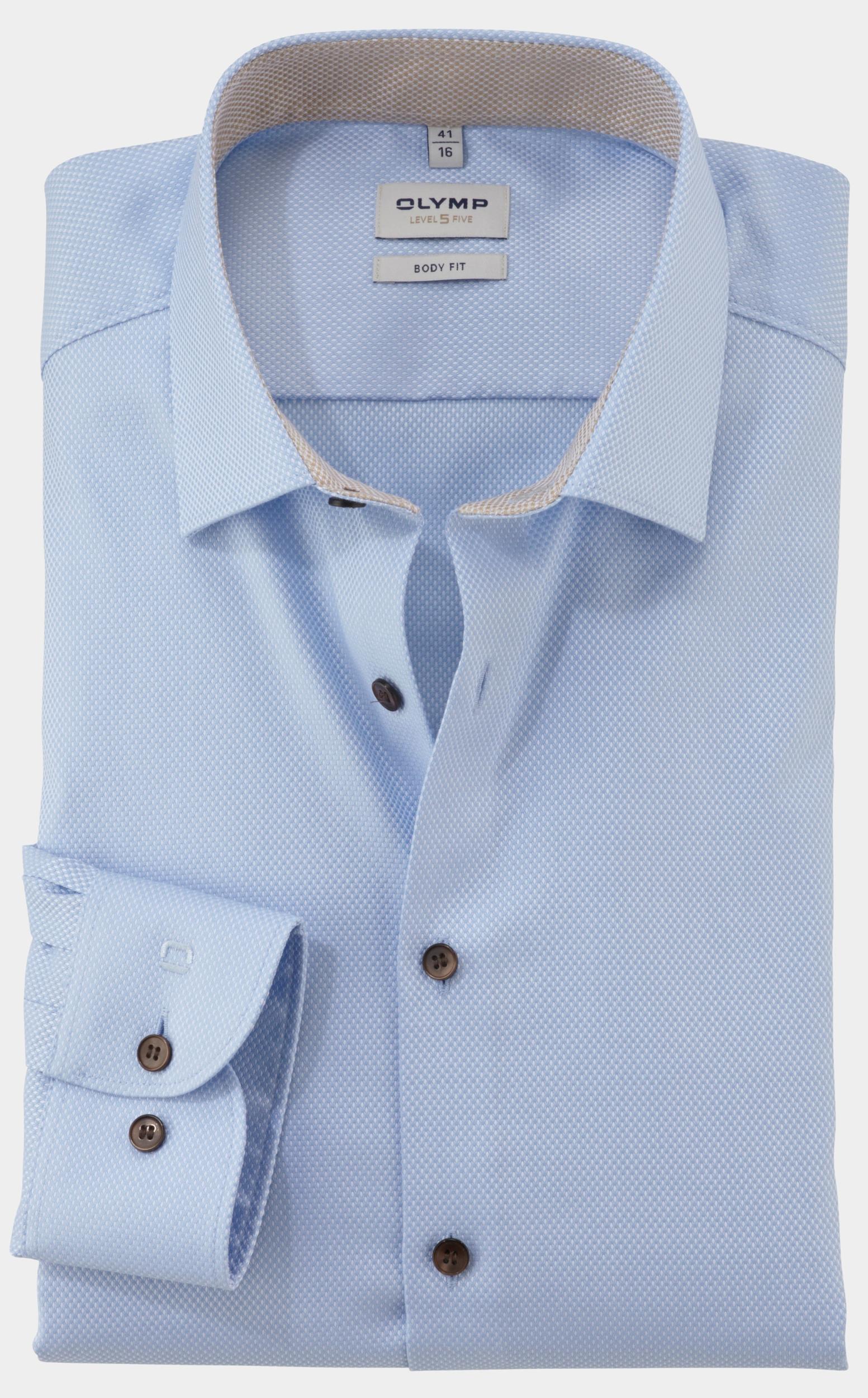 Olymp Business hemd lange mouw Blauw 210974-Hemden 210974/11
