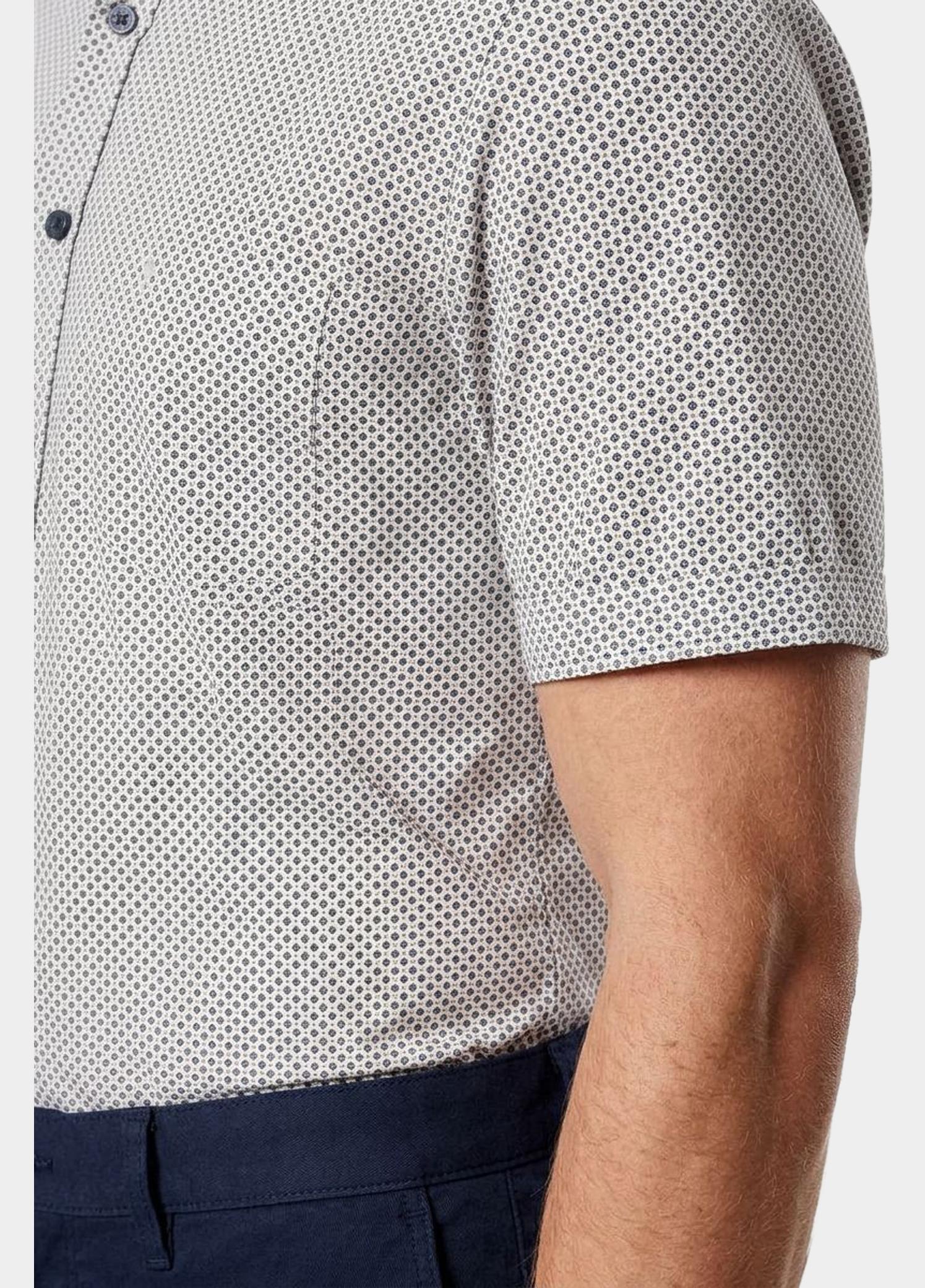 Casamoda overhemd korte mouw heren Groen B.D. Casual Fit 1/2 Arm 954456900/301