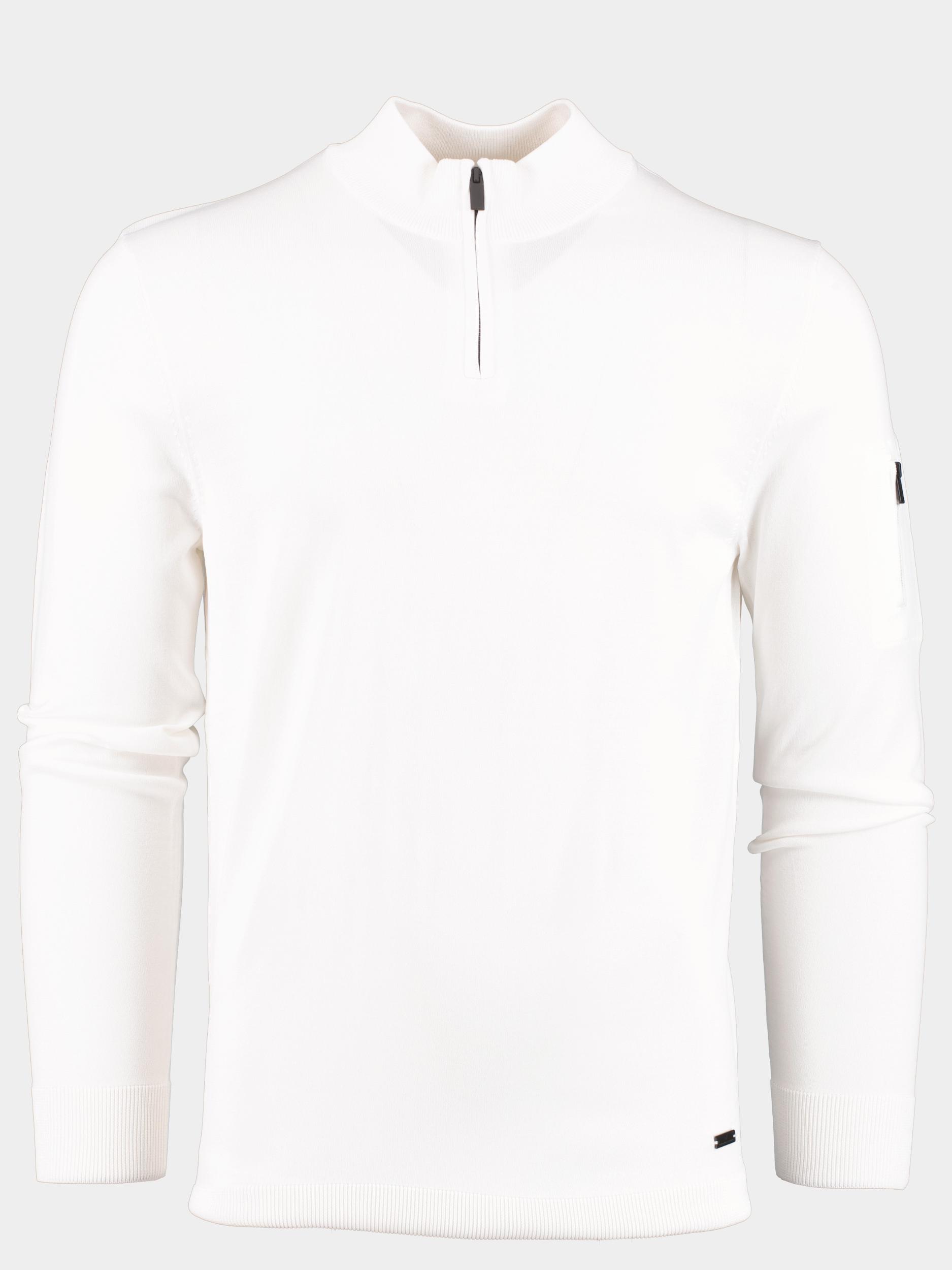 Born With Appetite Pullover Wit RACE half zip pullover stretch 24105RA41/150 off white