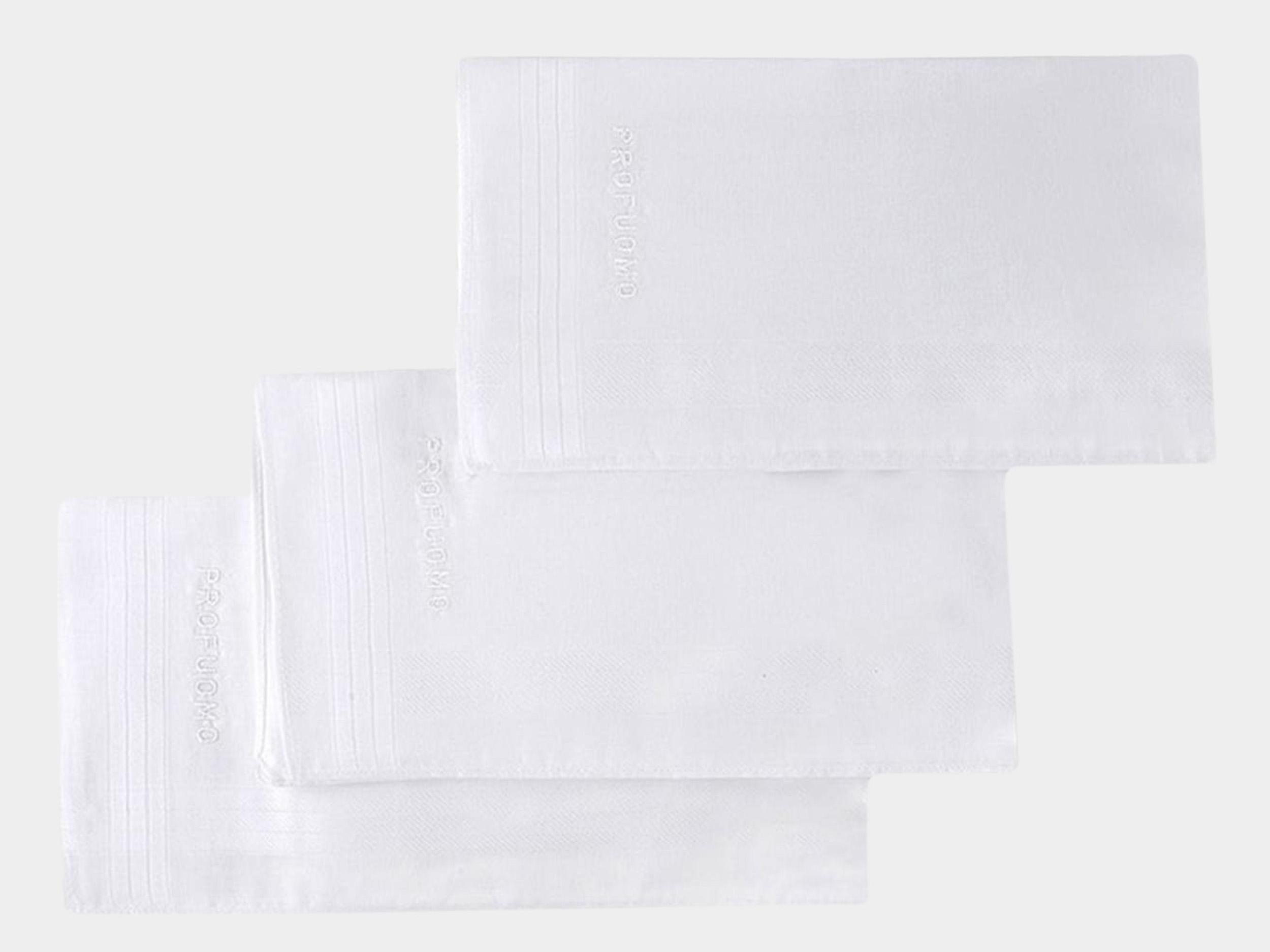 Profuomo Pochet Wit HANDKERCHIEF PROFUOMO SET 7 PPUO00007A/2