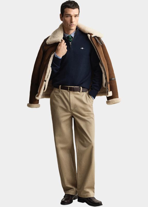 Gant Half Zip Blauw CASUAL COTTON HALF ZIP 8030170/433