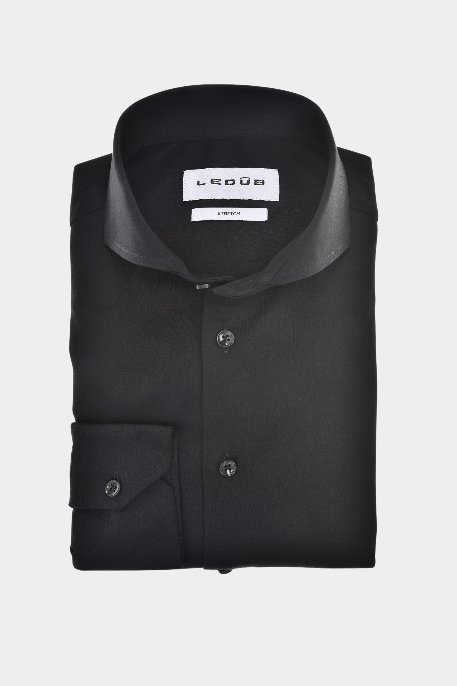 Ledub Business hemd lange mouw Zwart SF5 0143230/290-000-000