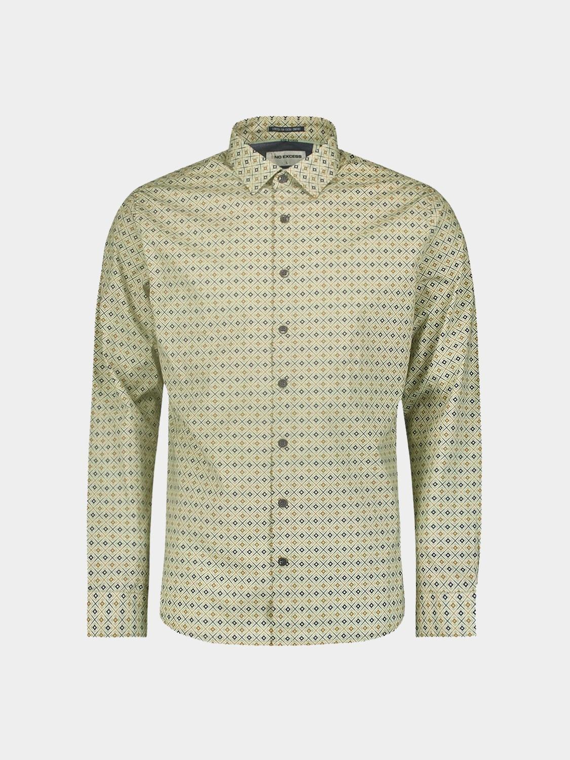 No Excess Casual hemd lange mouw Grijs  25450732/049