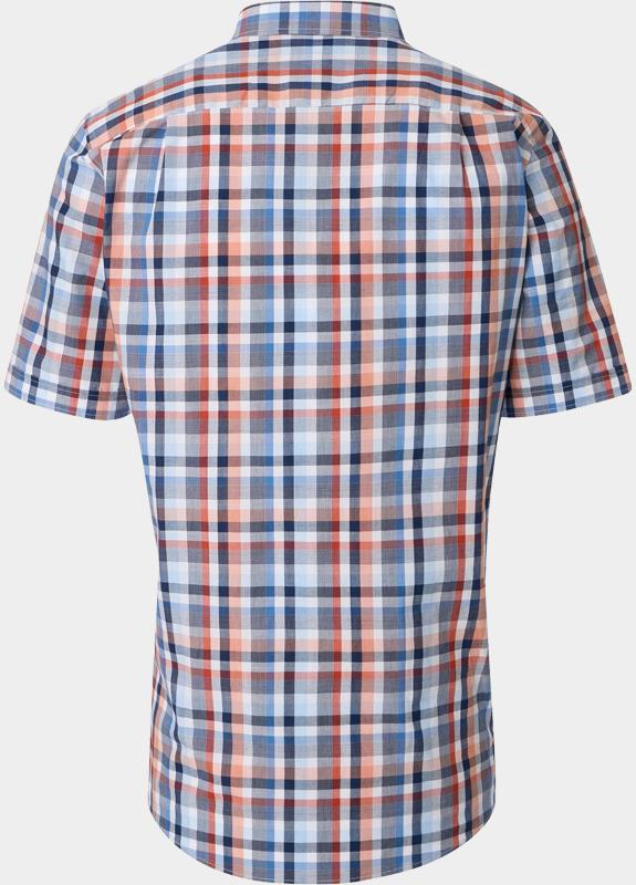 Redmond overhemd korte mouw heren Oranje Slub Dobby Casual 251430990/210