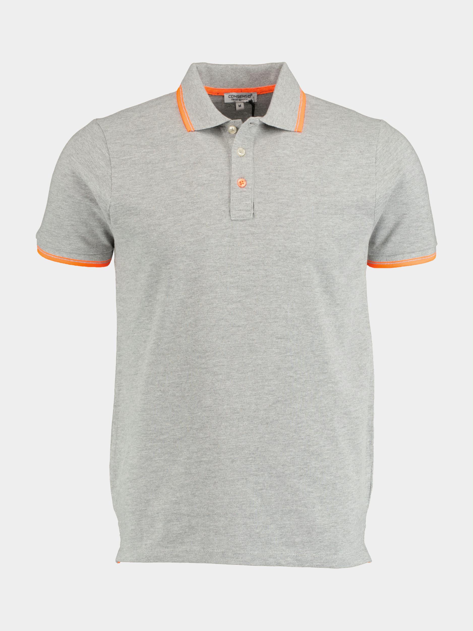 Consenso Polo korte mouw Grijs Polo korte mouw 5604422/139 grey melange