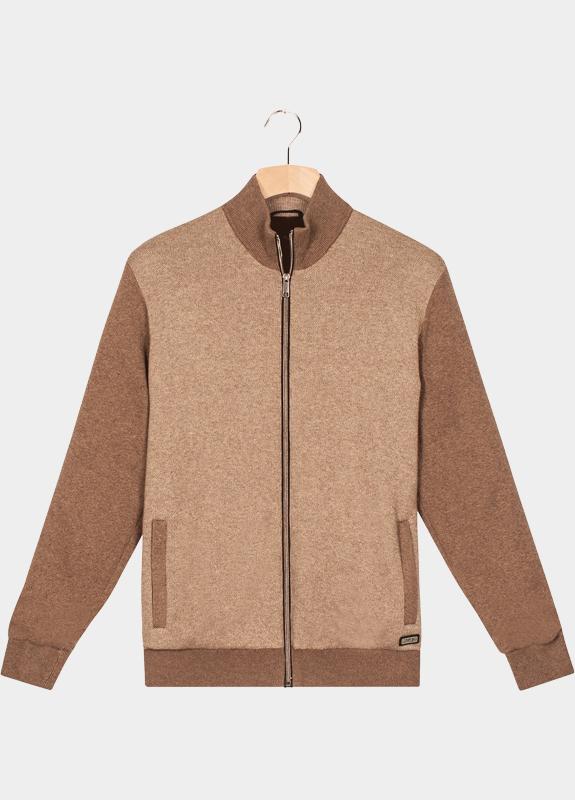 Baileys Vest Bruin Lined Cardigan Zip 522190/875