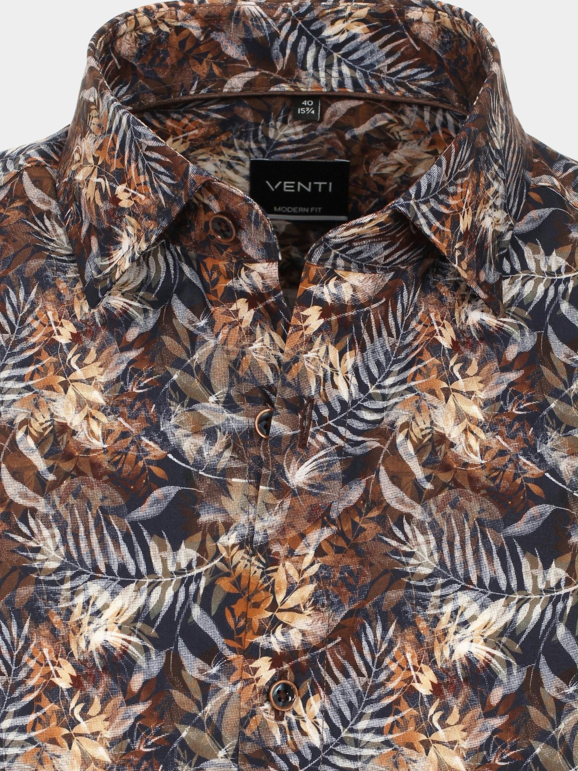 Venti Business hemd lange mouw Bruin U.B.D. Modern Fit 134012100/200